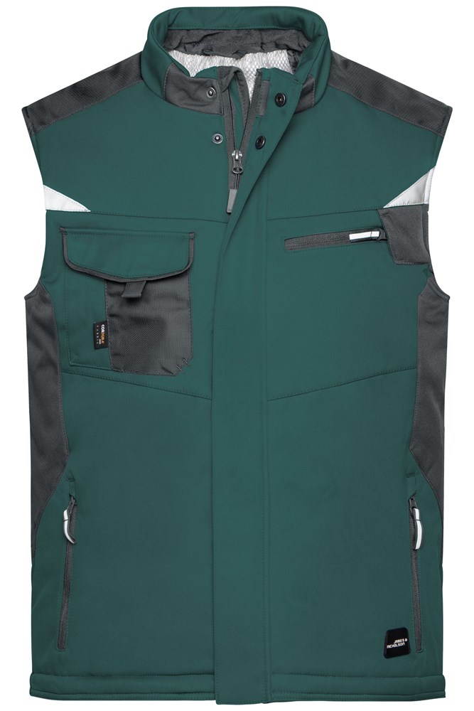 Craftsmen Softshell Vest - STRONG - - Donkergroen/zwart (ca. Pantone 554U
blackC)