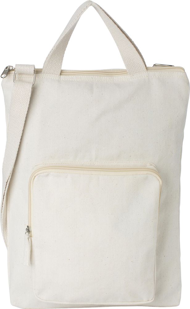 Katoenen (340 g/m2) laptoptas Iker - khaki (écru)