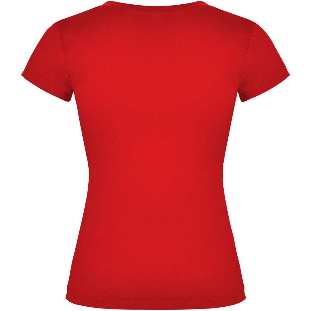Victoria 155 g/m² damesshirt met V-hals en korte mouwen