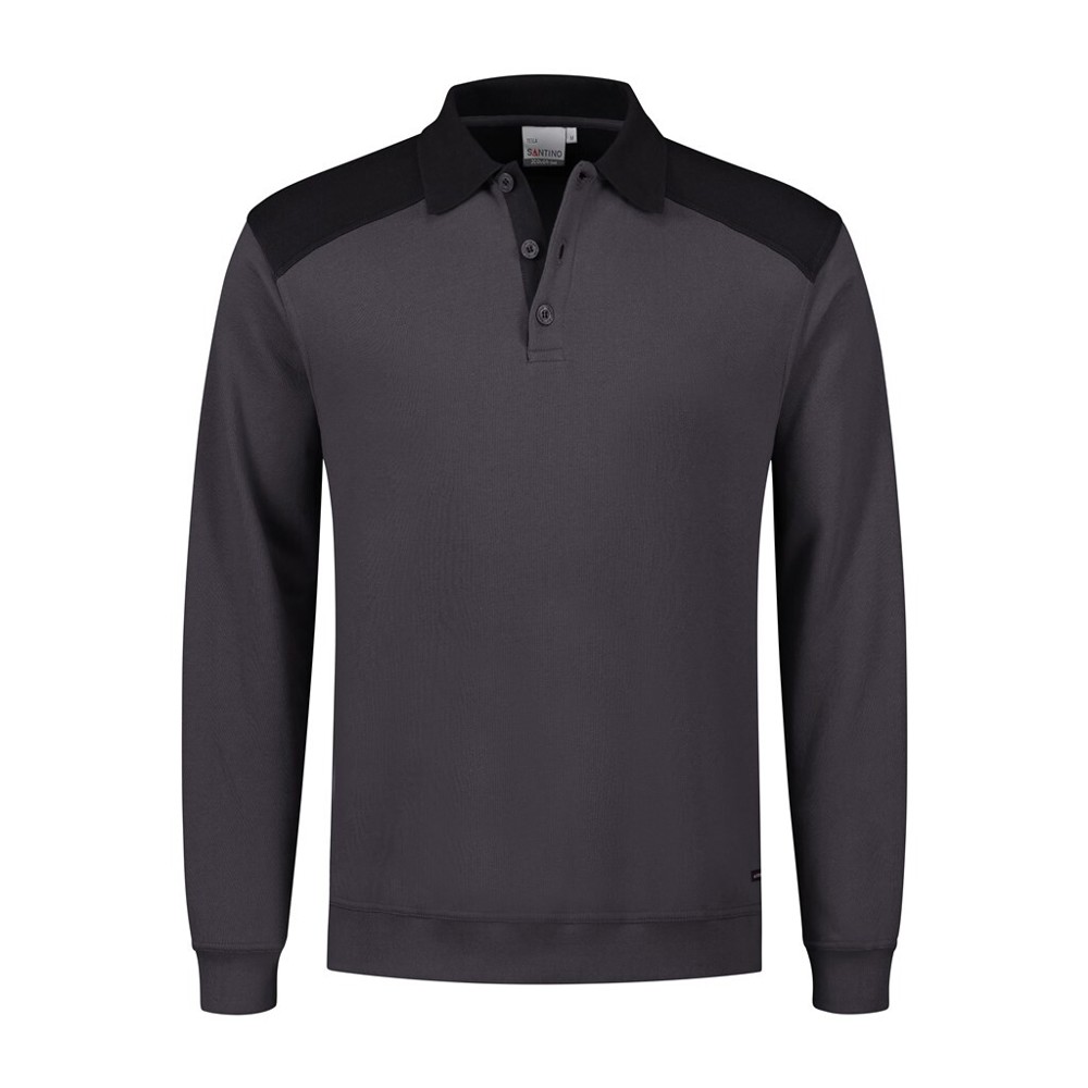 Santino Polosweater Tesla - Graphite / Black