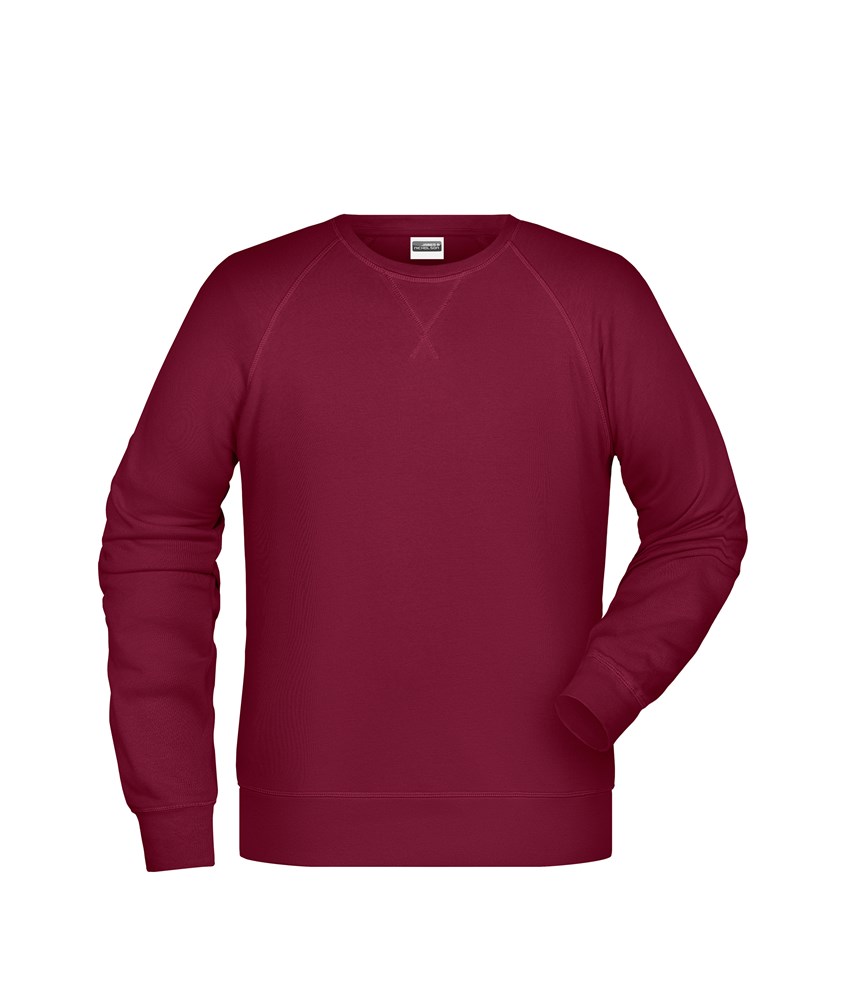 Men´s Sweat OCS Blended & RCS - Wijnrood (ca. Pantone 195C)