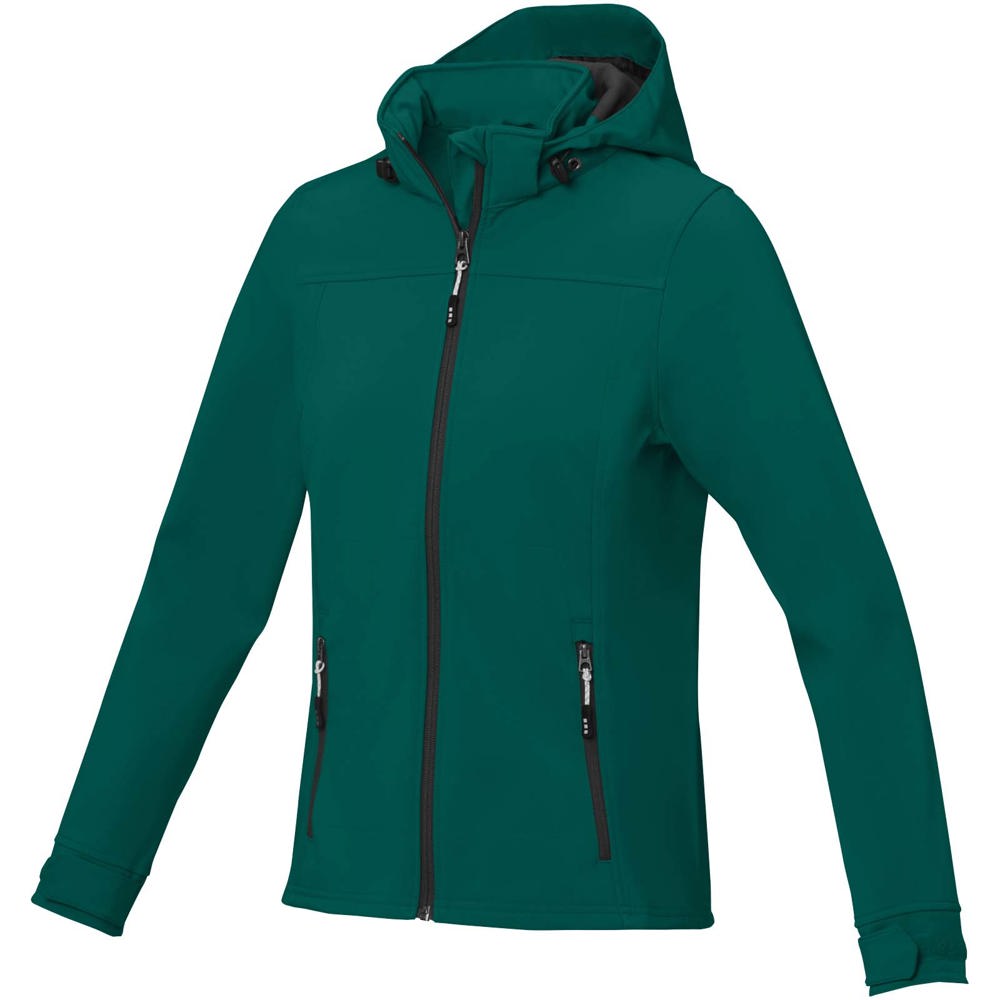 Langley softshell dames jas - Bosgroen
