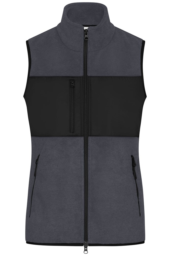 Ladies' Fleece Vest GRS - Carbon/zwart (ca. Pantone 425C
blackC)