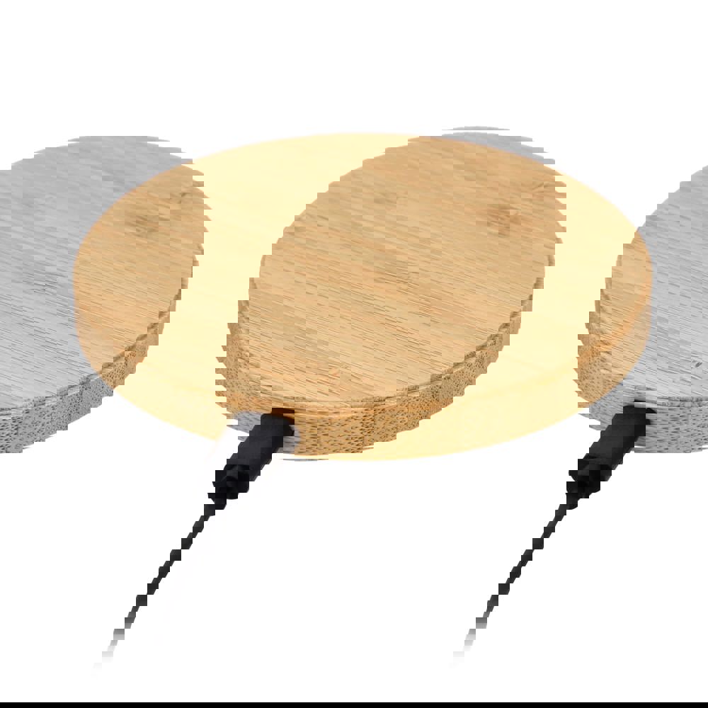 Draadloze oplader bamboe 15W