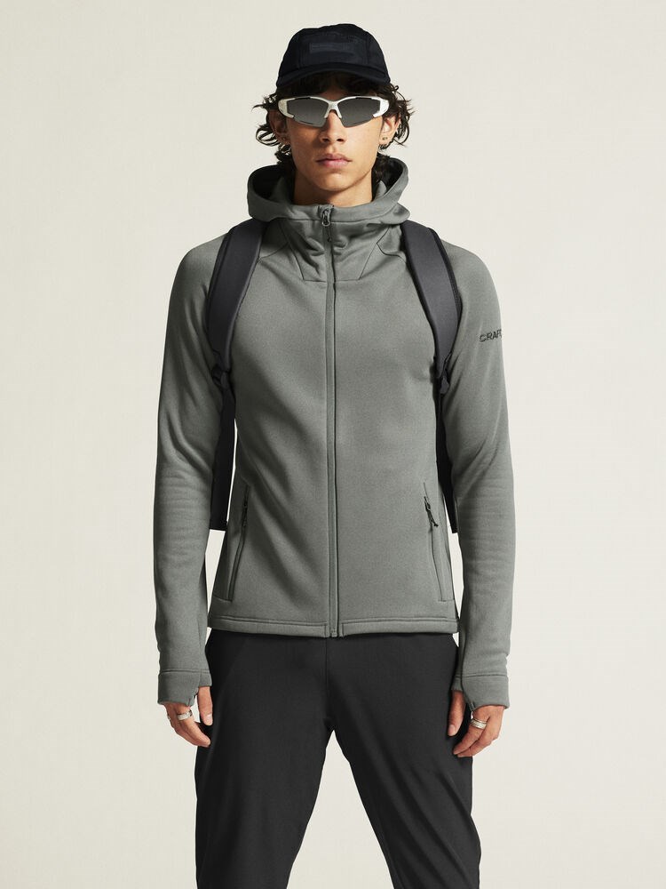 Craft - ADV Explore Power Fleece Hood Jacket M Leaf L