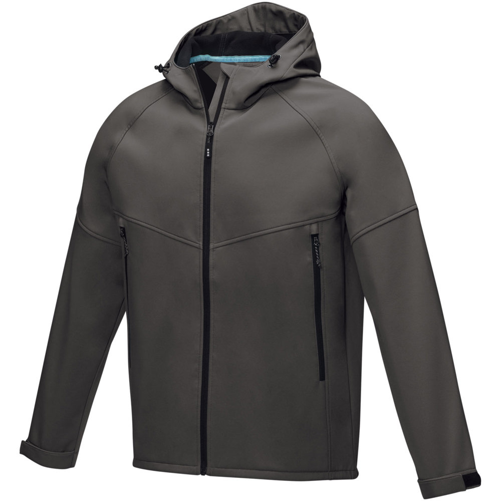 Coltan heren GRS-gerecycled softshell jack - Stormgrijs