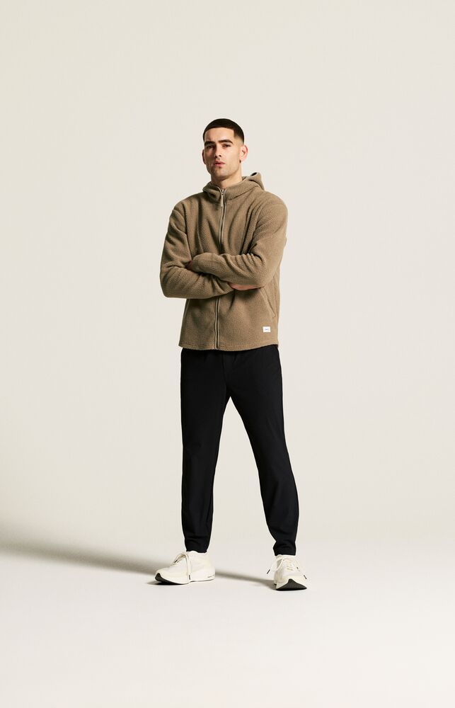 Craft - Join Pile Fleece FZ Hood M Taupe 4XL