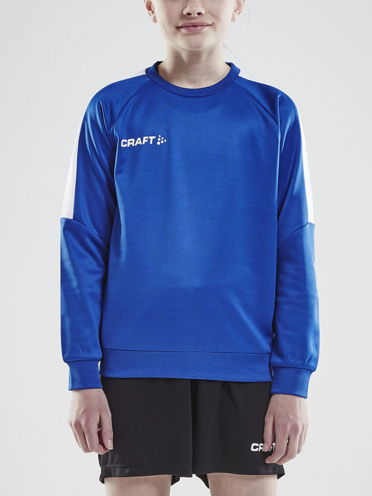 Craft - Progress R-Neck Sweater Jr Club Cobolt/White 122/128