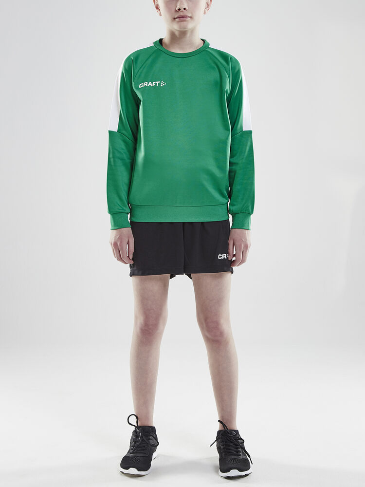 Craft - Progress R-Neck Sweater Jr Team Green/White 134/140