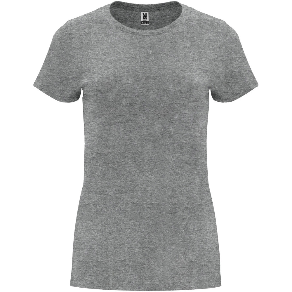 Capri 170 g/m² damesshirt met korte mouwen - Gemêleerd grijs