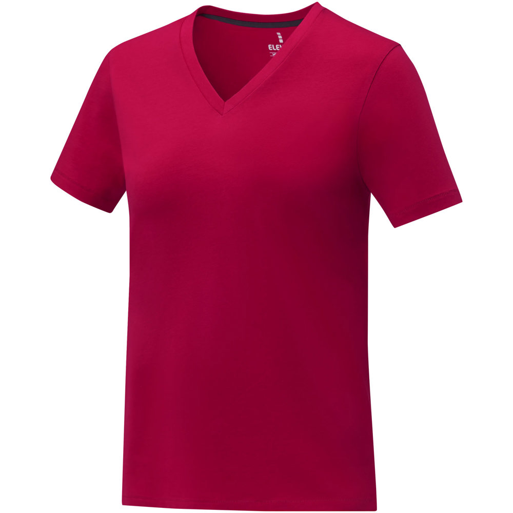 Somoto Dames T-shirt met V-hals en korte mouwen  