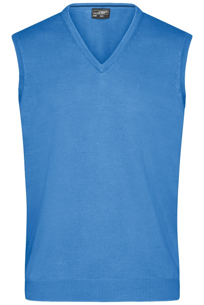Men's V-Neck Pullunder - Gletsjer blauw (ca. Pantone 7453C)