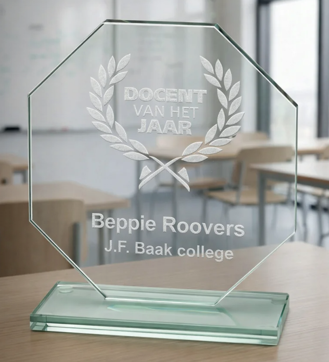 B-W521-523 awards van glas tot 20 cm hoog