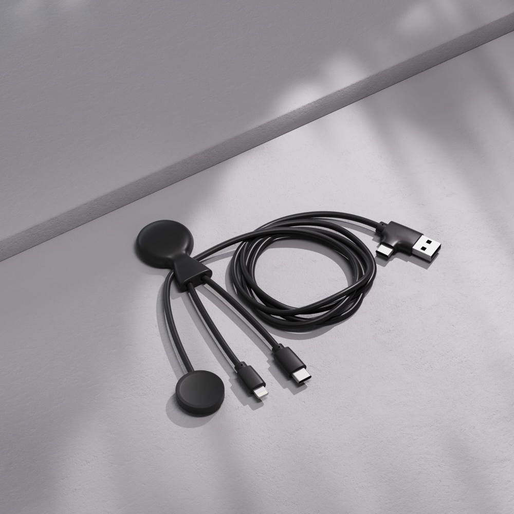 Xoopar Mr. Bio Long Multi Kabel voor Apple/Samsung Watch 1 Meter 