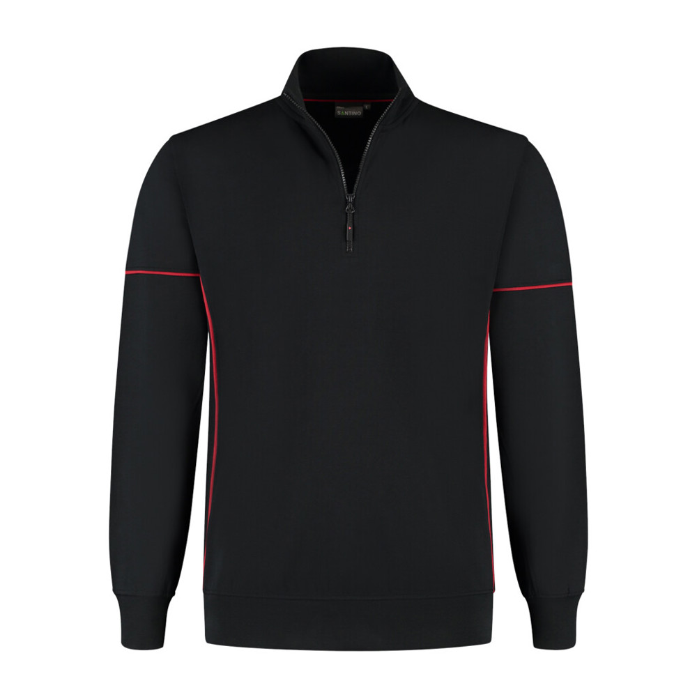 Santino Zipsweater Collin - Black / Red