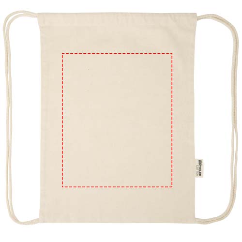 Peru Blend 180 g/m² GRS gerecycleerde katoenen trekkoordtas 5L