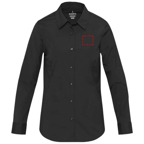 Carnelian poplin damesshirt