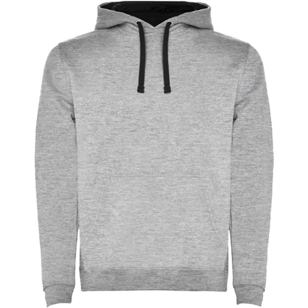 Urban 280 g/m² hoodie voor heren - Gemêleerd grijs, Zwart