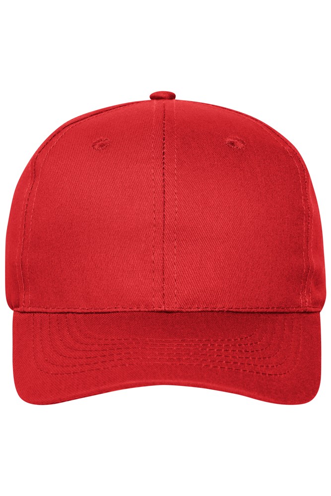 6 Panel Cap Bio Cotton - Rood (ca. Pantone 200C)