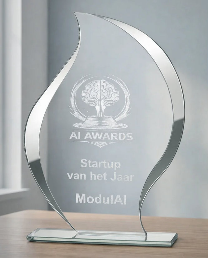 B-W291-293 awards van glas tot 21 cm hoog