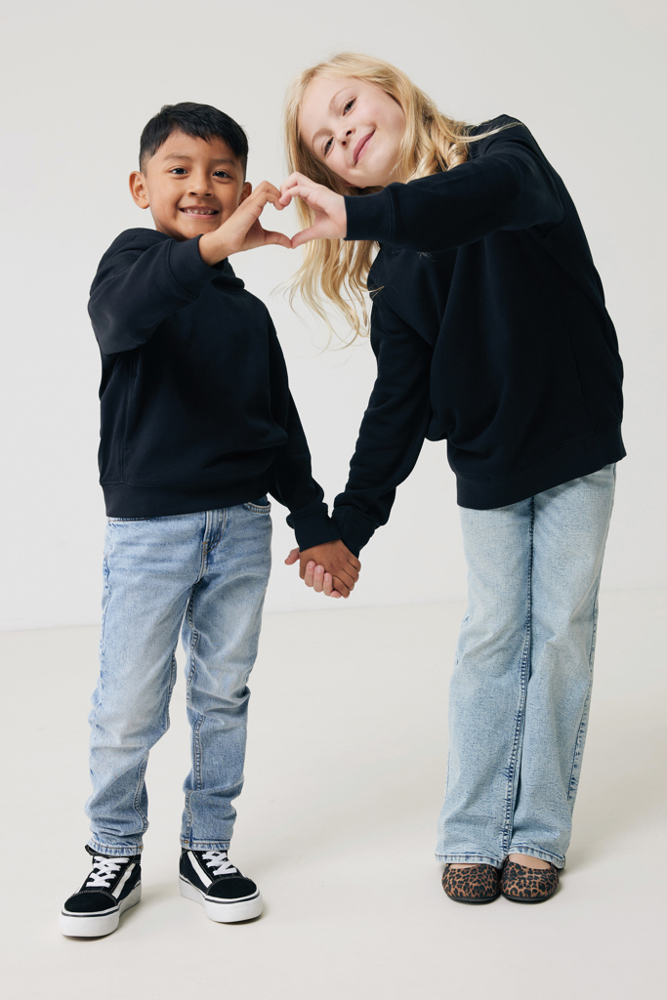 IQONIQ Yengo kids recycled katoen hoodie met steekzakken