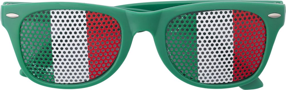 Plexiglas zonnebril met landen vlag Lexi - groen/wit