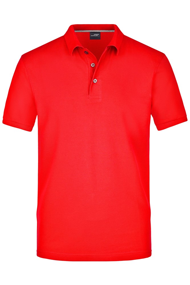 Men's Pima Polo - Lichtrood (ca. Pantone 186C)