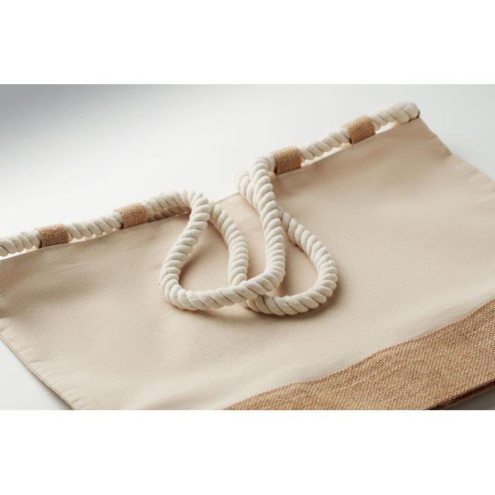 MAKENKE - Strandtas canvas/jute