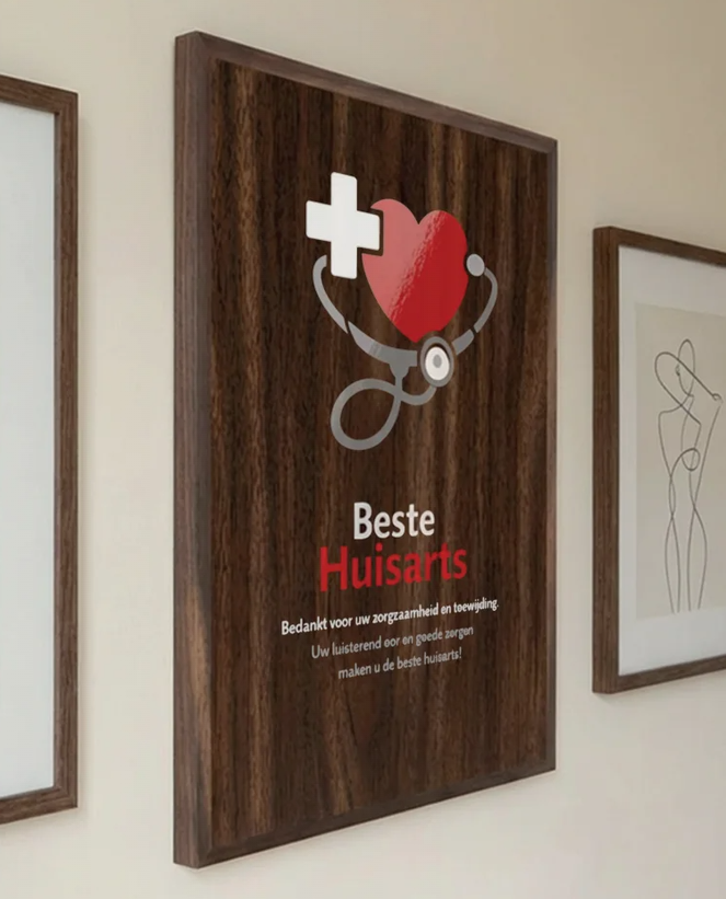 B-H360-365 wandbord van hout tot 22x30 cm