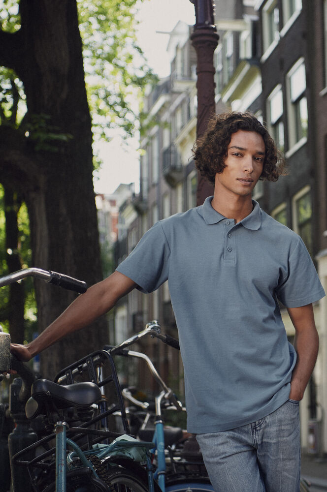 Clique - Basic Polo Grijs-Melange M