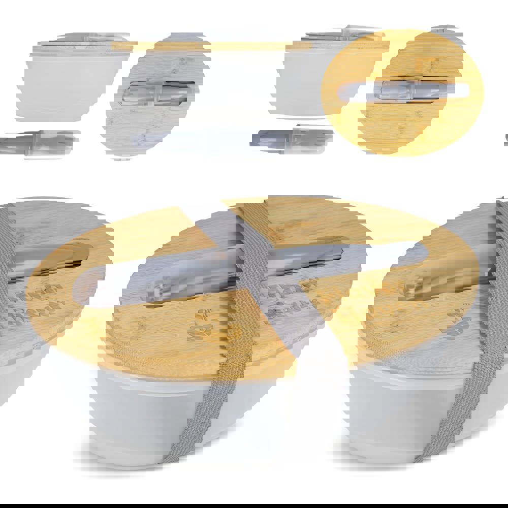 Lunchbox R-PP &amp; bamboe met bestek - 1L