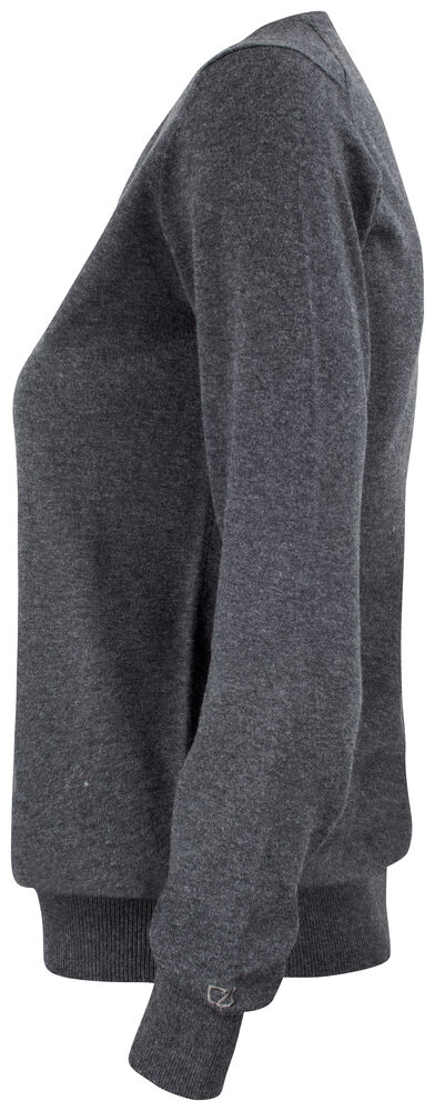 Cutter & Buck - Oakville V-neck Dames Antraciet Mélange M