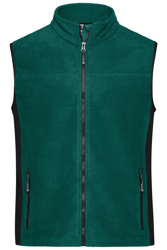 Workwear Fleece Vest - STRONG - - Donkergroen/zwart (ca. Pantone 554U
blackC)