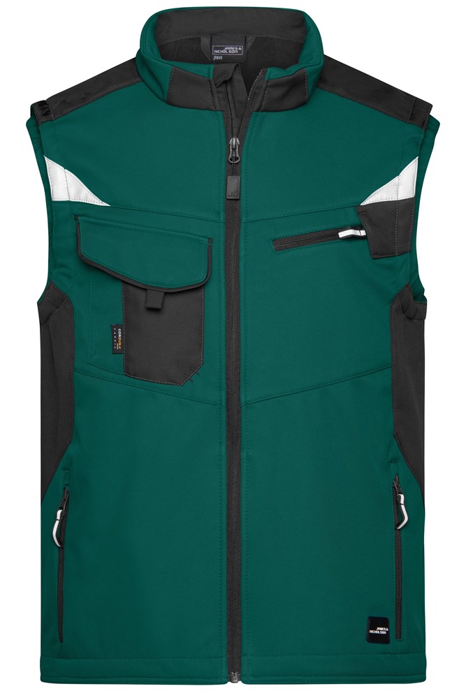 Workwear Softshell Vest - STRONG - - Donkergroen/zwart (ca. Pantone 554U
blackC)