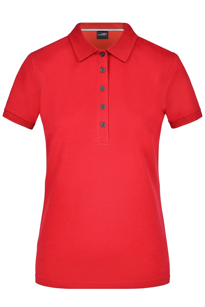 Ladies' Pima Polo - Lichtrood (ca. Pantone 186C)