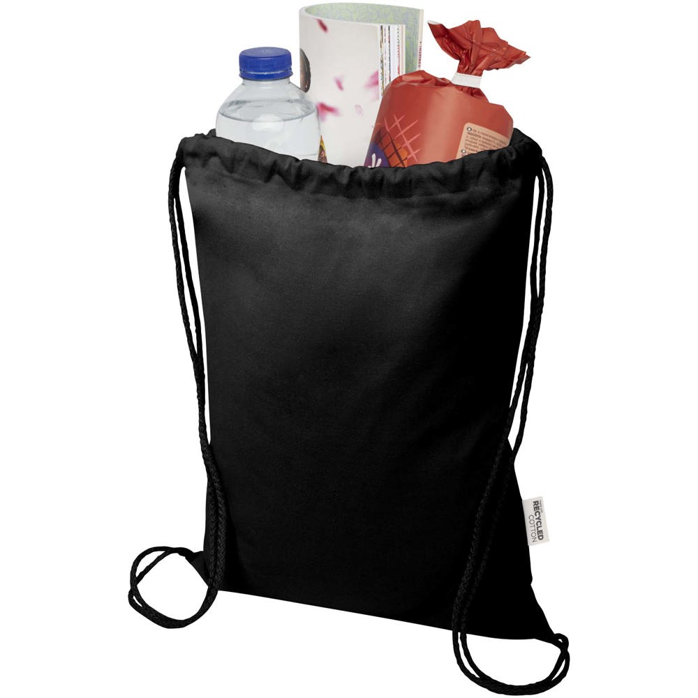 Peru Blend 180 g/m² GRS gerecycleerde katoenen trekkoordtas 5L