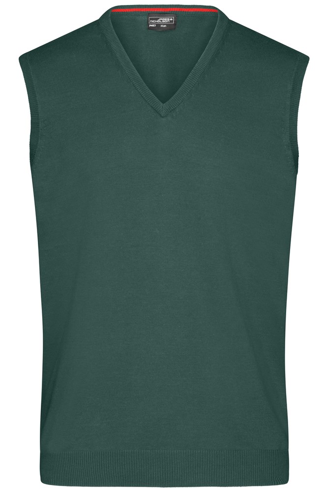 Men's V-Neck Pullunder - Bosgroen (ca. Pantone 567C)