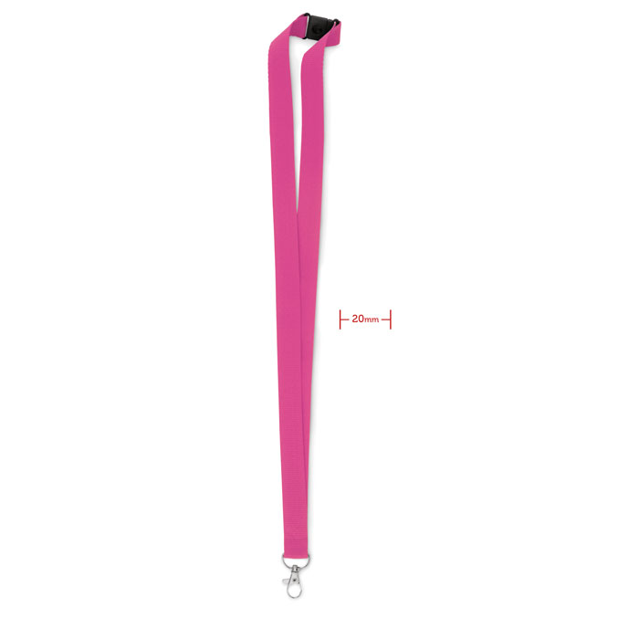 PANY - Lanyard, haak en clip. 20 mm - Fuchsia